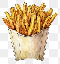 PNG Crispy fries in paper container