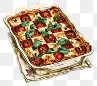 PNG Delicious vegetarian lasagna illustration