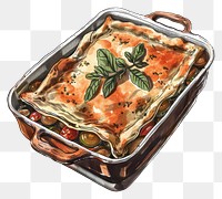 PNG Delicious lasagna in baking dish