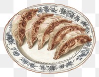 PNG Traditional dumplings on decorative plate