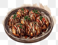 PNG Delicious Japanese street food illustration