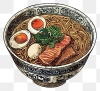 PNG Delicious ramen bowl illustration