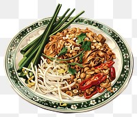 PNG Delicious Asian noodle dish illustration