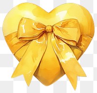 PNG Golden heart gift illustration