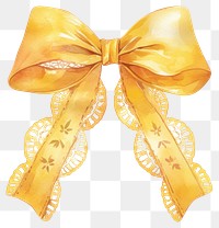 PNG Elegant yellow lace ribbon illustration