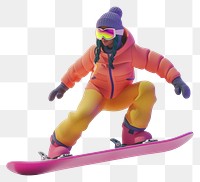 PNG  Colorful snowboarding winter sports illustration