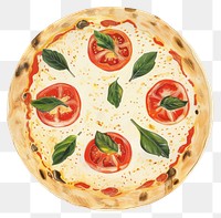 PNG Delicious margherita pizza illustration