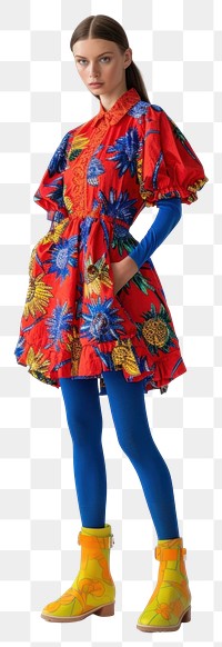 PNG Colorful floral dress fashion