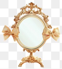 PNG  Elegant ornate gold vanity mirror