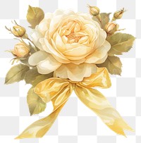 PNG Elegant yellow rose bouquet illustration