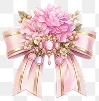 Elegant floral ribbon illustration