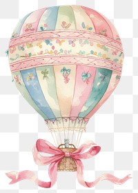 PNG Whimsical watercolor hot air balloon