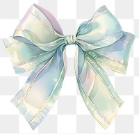 Elegant pastel watercolor ribbon bow