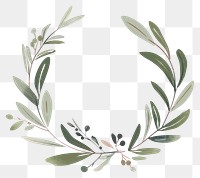 PNG Elegant botanical wreath illustration