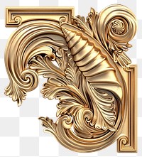 PNG Ornate golden decorative corner