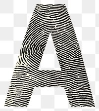 PNG Alphabet A line calligraphy striped.