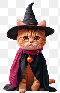 Chubby cat costuming wearing halloween painting wallpaper animal portrait mammal.