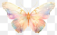 PNG Elegant pastel butterfly illustration, transparent background