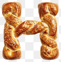 PNG Delicious pretzel letter H