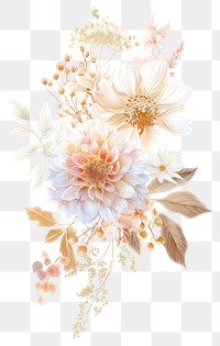 A boquet of flower pattern plant art.