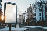 PNG urban billboard mockup, transparent design