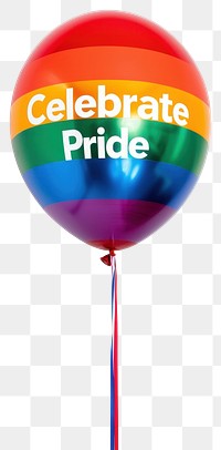 PNG  Colorful balloon celebrates pride.