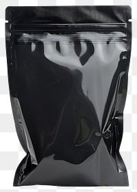 PNG Sleek black packaging pouch