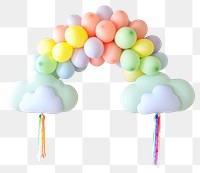 PNG Colorful balloon rainbow decoration