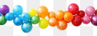 PNG Colorful balloons on white background