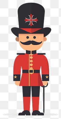 Cartoon British guard illustration