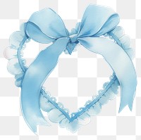 PNG  Elegant blue heart ribbon