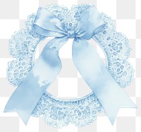 PNG  Elegant blue lace wreath illustration