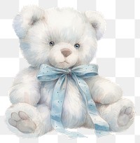 PNG  Adorable fluffy teddy bear illustration