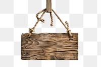 PNG Rustic wooden hanging signboard