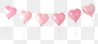 PNG Pink heart-shaped balloon decoration