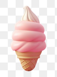 Pink soft serve ice cream