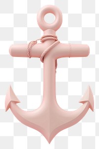 Pink anchor with rope illustration