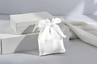 PNG gift bag mockup, transparent design