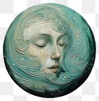 PNG Dreamy ethereal face in swirls