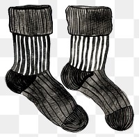 PNG Striped black and white socks