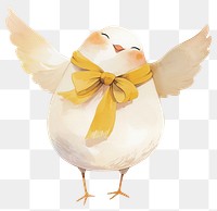 PNG Joyful bird with yellow scarf