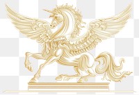 PNG Elegant mythical winged unicorn illustration