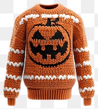 PNG Halloween pumpkin knitted sweater