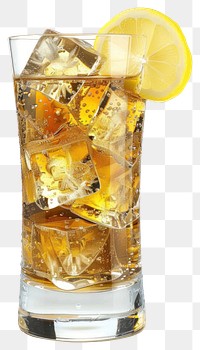 PNG Refreshing iced tea with lemon