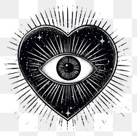 PNG Surreal heart eye illustration