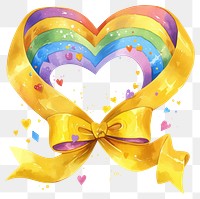 PNG Colorful heart ribbon illustration