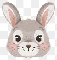 PNG Cute bunny face illustration