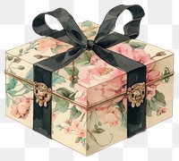 PNG  Elegant floral gift box