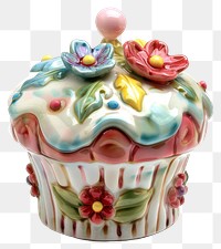 PNG Colorful ceramic cupcake container