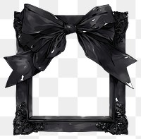 PNG  Elegant black bow frame